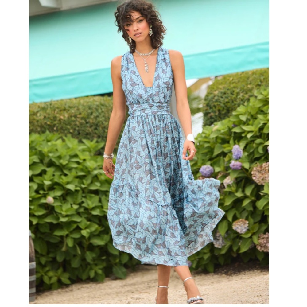 🦋Ramy Brooke Sahara Tiered Midi dress 4